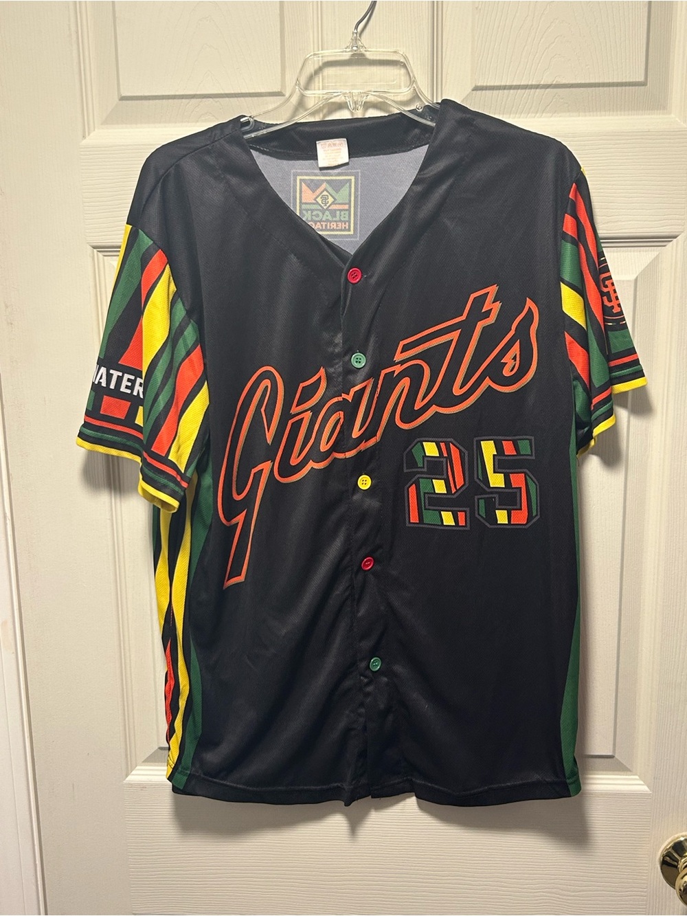 San Francisco Giants Men's Jersey M Black Heritage SGA Button Barry Bonds #25